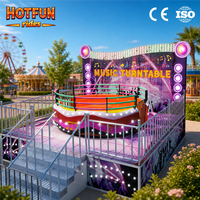 Manège de parc d'attractions Tagada Disco Ride, attraction commerciale extérieure avec plateau tournant métallique personnalisé