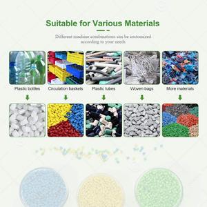 Pe Pp Pet Granulador suave de dos etapas Granulador Pequeño HDPE/LLDPE Línea de peletización de plástico reciclado con componentes de núcleo de motor - Product Image 6