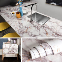 Marbre Vinyle Film DIY Auto-Adhésif Papier Peint Salle De Bains Cuisine Placard PVC Étanche Marbre Décoration Film De Protection