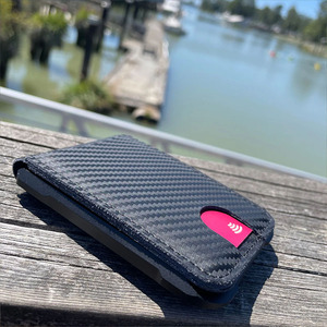 Nuovo <span class=keywords><strong>Portafoglio</strong></span> Sottile <span class=keywords><strong>Nero</strong></span> in Stile Retrò con Logo, Porta Carte di Credito Trendy Stile Business, Porta Carte Magnetico - Product Image 5