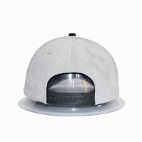 Casquette de baseball classique rétro ajustable à visière incurvée en faux daim bicolore de haute qualité avec logo personnalisé pour unisexe