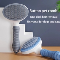 Brosse à cheveux pour chien de compagnie peigne pour chat toilettage et soins brosse pour chat peigne en acier inoxydable pour chiens à cheveux longs nettoyage animaux chiens accessoires
