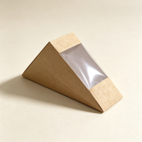 Boîte alimentaire en papier kraft avec impression de logo personnalisé, conteneur jetable de qualité alimentaire pour sandwichs et boulettes de riz