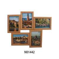 Bingkai Foto Kolase Multi Warna Kustom MDF Persegi Panjang Merek HC dengan Cetak UV Model N01442 untuk Dekorasi Rumah