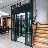 Ascenseur de Luxe pour 1 à 6 Personnes, Idéal pour Petites Villas Résidentielles, Construction en Aluminium et Acier Robuste, Faible Coût, Garantie 3 Ans