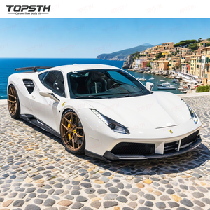 Kit de Carrocería de Fibra de Carbono Runde para Ferrari <span class=keywords><strong>488</strong></span> GTB, Estilo <span class=keywords><strong>Novitec</strong></span>, con Alerón Delantero, Difusor Trasero, Faldones Laterales y Alerón Trasero - Product Image 4