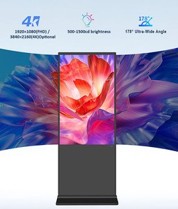 Ddp chúng tôi EU 43/49 inch bán buôn tùy chỉnh 4K màn hình cảm ứng màn hình tương tác kiosk trong nhà sàn đứng Totem LCD quảng cáo hiển thị - Product Image 3