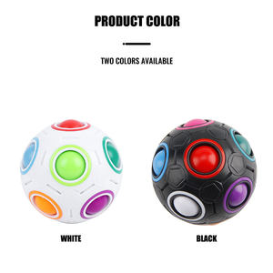 Balle de puzzle arc-en-ciel, jeu de correspondance des couleurs, jouet anti-stress, balle magique, casse-tête pour enfants et adultes, idéal pour les fêtes - Product Image 3