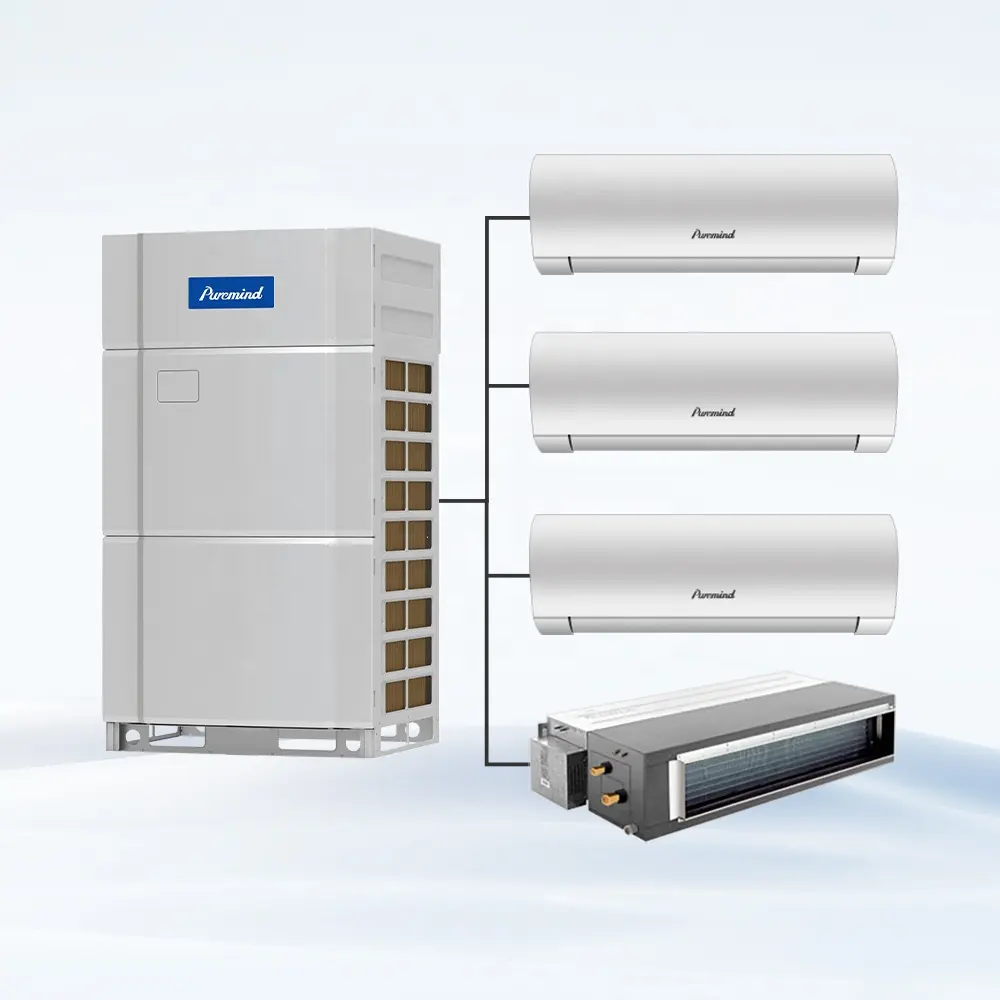 Gree Inverter sistem AC multi-zona, Unit VRF pendingin udara pusat komersial sistem EVI HVAC kendali jarak jauh