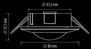 <span class=keywords><strong>Ningbo</strong></span> Nhà Máy Giá lõm gắn Slim <span class=keywords><strong>PIR</strong></span> cảm biến chuyển động cho chuyển đổi ánh sáng - Product Image 6