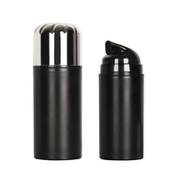 Bouteille en plastique cylindrique vide PETG de 50ml 100ml avec pompe sans air pour le type de joint de crème de lotion de parfum de soin de peau fabriqué à partir de PP