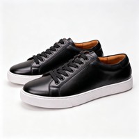 Baskets pour hommes en cuir véritable, chaussures décontractées d'extérieur, antidérapantes, respirantes, de marque de luxe, de qualité supérieure, faites à la main, blanches