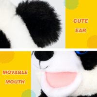 Marionnette Panda en peluche douce de 9 pouces avec bouche mobile, décoration pour la maison