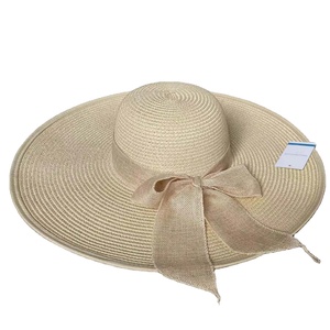 Thời trang phụ nữ bãi biển phụ nữ rộng vành mũ mềm Bán buôn giấy mũ rơm - Product Image 2