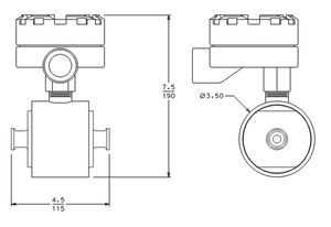เซ็นเซอร์วัดค่าการนำไฟฟ้าแบบทอรอยด์ Emerson/ 245 Sanitary Flow-Through  แบบไม่รุกรานต่อวัสดุ  ออกแบบให้ไหลผ่านได้โดยไม่ต้องเจาะ  ติดตั้งแบบอินไลน์ Emerson/rosemount - Product Image 3