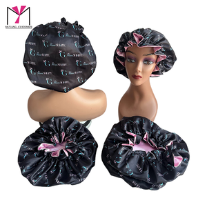 Bonnet de nuit africain surdimensionné en satin, élastique, à dégradé laser, rond et doux, pour protéger les cheveux - Product Image 4