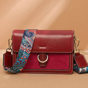 Bolso de Mano Desmontable de Cuero Genuino con Gran Capacidad, Cierre de Cremallera Impermeable, Diseño Simple para Viajes de Verano - Product Image 1