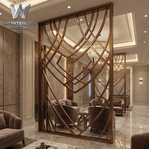 Panel de Acero Inoxidable de Diseño de Lujo, Cortado con Láser, Personalizable, de Gran Tamaño, para Vestíbulo de Hotel, Biombo Multifuncional, Separador de Ambientes - Product Image 1