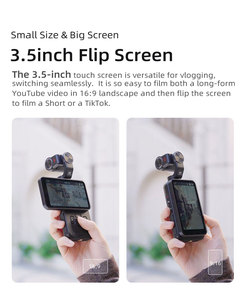 Cámara de Bolsillo Profesional M5 <span class=keywords><strong>4K</strong></span> con Función de Timelapse, Grabación para Vloggers, YouTubers y Streamers en Vivo con Seguimiento Facial por IA - Product Image 4