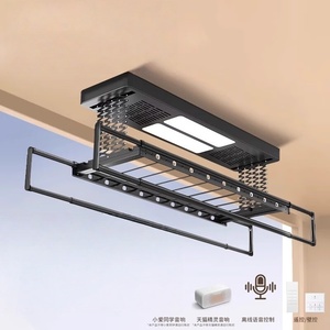 Electric clothes drying <b>rack</b> intelligent remote control hidden lifting double pole automatic drying telescopic pole - Product Image 1