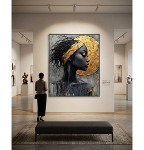 Peinture à l'huile abstraite moderne, toile faite à la main, art mural, portrait pour hall d'hôtel, 60x90cm, vente en gros d'usine - Product Image 3