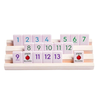 Jeu de Rummy Cube Esthétique Thème Noël en Acrylique – Jeu de Rummy Kub pour les Fêtes, les Pauces d'Hiver et les Jeux de Stratégie Numérique