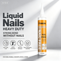 Colle de construction sans clou, adhésif à forte adhérence 310 ml pour la décoration murale, les panneaux en bois, le PVC et les matériaux métalliques
