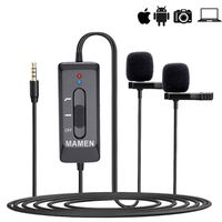 Microphone à condensateur filaire portable mini studio omnidirectionnel avec suppression du bruit en alliage d'aluminium, autonomie de 45 à 50 heures