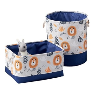 Childrens Toy Storage <b>Basket</b> Cartoon Fabric <b>Large</b> Capacity Foldable Laundry <b>Basket</b> For Baby Room Organizing - Product Image 5
