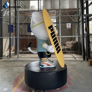 Escultura creativa de gato de ciclismo, decoración de espacio para niños, personalización de marca personalizada - Product Image 3
