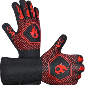 Black Dotted Style <b>Oven</b> Mitt Slip-Resistant and Heat Resistant Silicone BBQ Cooking <b>Gloves</b> Safety <b>Gloves</b> - Product Image 2