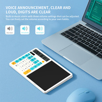 Calculatrice à énergie solaire Vocalizer scientifique Calculatrice de tableau d'écriture LCD avec bloc-notes Tablette d'écriture LCD pour étudiant