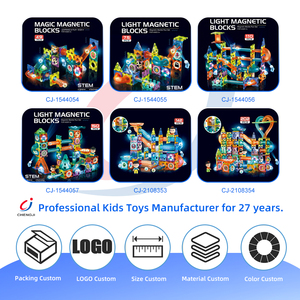 Cubo Mágico Chengji, Bloques de Construcción Magnéticos de Plástico, Función de Iluminación Colorida, Juego Educativo de Laberinto de Canicas - Product Image 4
