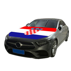 Croatie National Couverture de capot de voiture Drapeau Couverture de moteur de voiture Drapeau Vente en gros Tissu élastique personnalisé Usine Vente directe - Product Image 2