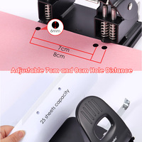Máquina Perforadora de Papel Metálica de Alta Resistencia con Distancia entre Agujeros de 7-8 cm para Carpetas de Hojas Sueltas A4/A5/B5, Disponible para Pedidos de Muestra