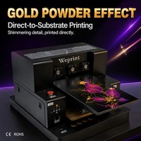 Imprimante UV à poudre d'or commerciale A3 Plus pour la personnalisation de coques de téléphone de luxe, technologie d'or synchronisé, Royaume-Uni, Allemagne