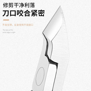 Stainless Steel Nail Clippers Bevel Shape Durable For Cuticles Hangnails Ingrown Nails - Product Image 1