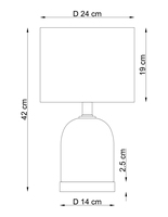 Lampe de table LED en céramique corail style moderne glamour avec abat-jour flexible en tissu de lin et en fer pour salon