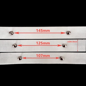 JP Factory Direct 3 5cm ceinture en forme de S robuste boucle à pointe en acier inoxydable système de rail de rideau sécurisé - Product Image 1