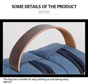 Nuevo Neceser de Lona Portátil con Logotipo Personalizado para Bolsa con Cierre de Cremallera para Viajes de Hombre - Product Image 5