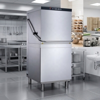 Lave-vaisselle professionnel de haute qualité pour restaurant/hôtel, en acier inoxydable 304, haute efficacité, cycles de lavage réglables