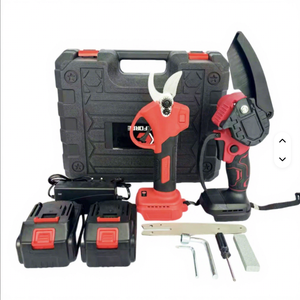 HOT Chain Saw & <b>Garden</b> Pruning Scissors <b>Set</b> With Carbon Steel Blades 20MM Cutting Capacity Red for Tree Care PB-2 Power - Product Image 1