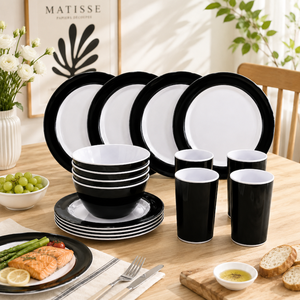 Juego de <span class=keywords><strong>Vajilla</strong></span> de <span class=keywords><strong>Melamina</strong></span> para Acampar, Colección de Platos, Tazones y Tazas para Exteriores, 16 Piezas, <span class=keywords><strong>Vajilla</strong></span> Familiar con Caja de Regalo - Product Image 3