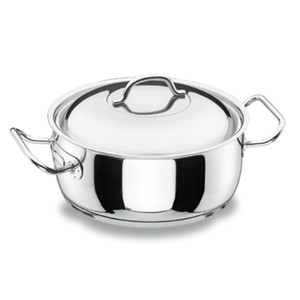 Pentola professionale con coperchio in acciaio inossidabile da 3 litri per uso su piano cottura - Product Image 1