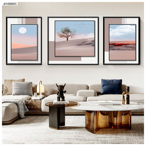 Tríptico de paisaje de estilo moderno 40 * 60, arte de pared impreso con UV, pintura al óleo sobre lienzo con textura, <span class=keywords><strong>cuadro</strong></span> decorativo - Product Image 6