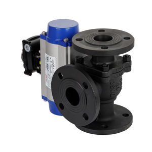 Válvula <span class=keywords><strong>de</strong></span> Bola <span class=keywords><strong>de</strong></span> 3 Vías WCB para Medios Ácidos con Actuador Neumático (Movimiento <span class=keywords><strong>de</strong></span> 90°), Caja <span class=keywords><strong>de</strong></span> Monitoreo <span class=keywords><strong>de</strong></span> Posición y Regulador <span class=keywords><strong>de</strong></span> Filtro <span class=keywords><strong>de</strong></span> Aire Opcional - Product Image 6