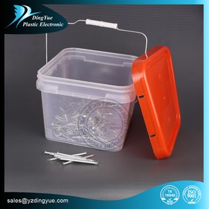 Oem 1-5 gallon rõ ràng Vòng Xô Nhựa Có Nắp Đậy chất lượng tốt tiêm modling vuông <span class=keywords><strong>container</strong></span> thực phẩm 8L - Product Image 5