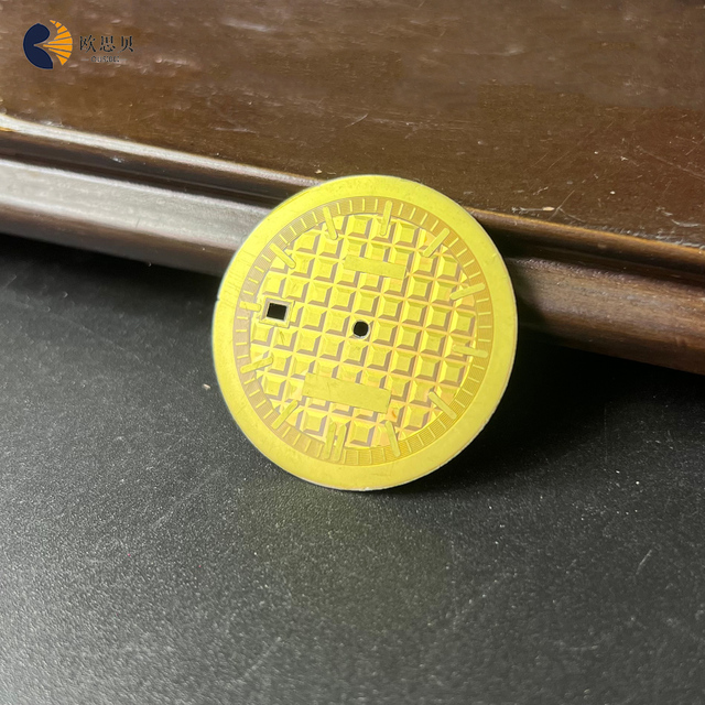 Custom Brass Watch Dial Golden 35*0.4mm Applied Index Parts Calendar Pattern Oil Pressure Watch Dial