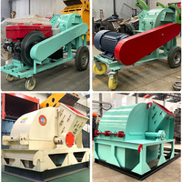 Broyeur de bois mobile à moteur diesel pour bois sec et humide, branches d'arbres fruitiers, bûches et débris.
