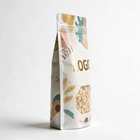 Sachet Doypack PE personnalisé à faible MOQ avec fenêtre transparente, résistant à l'humidité et à fermeture éclair, pour le lancement de marques alimentaires artisanales et de startups